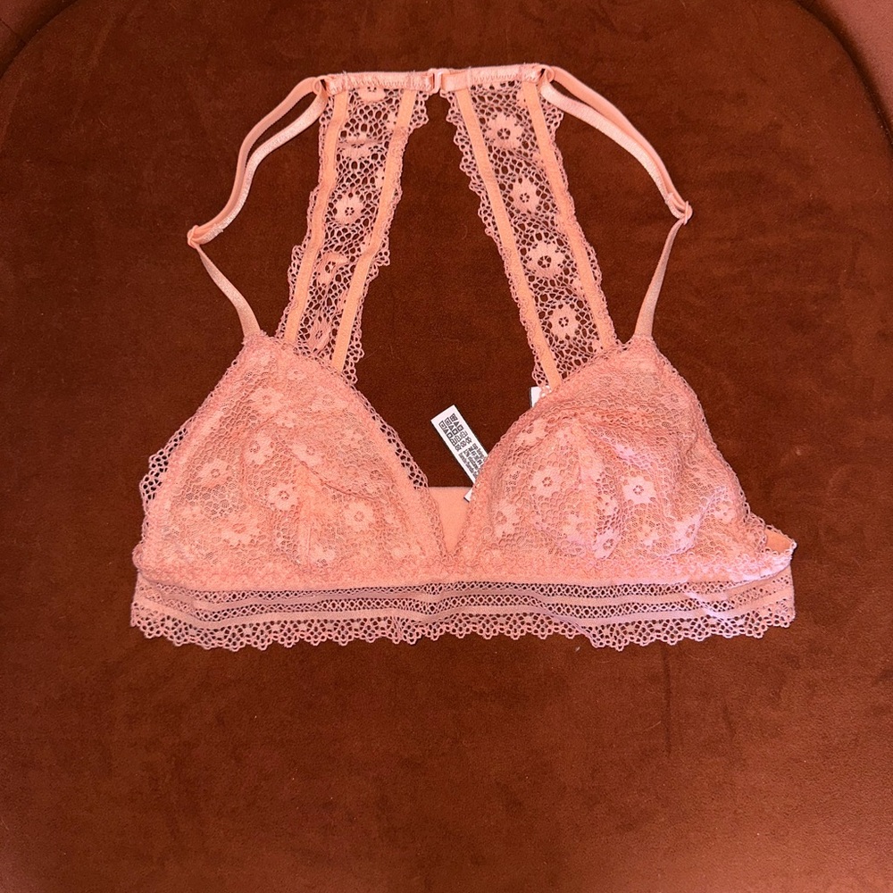 Victoria's Secret Lace Bralette in Coral